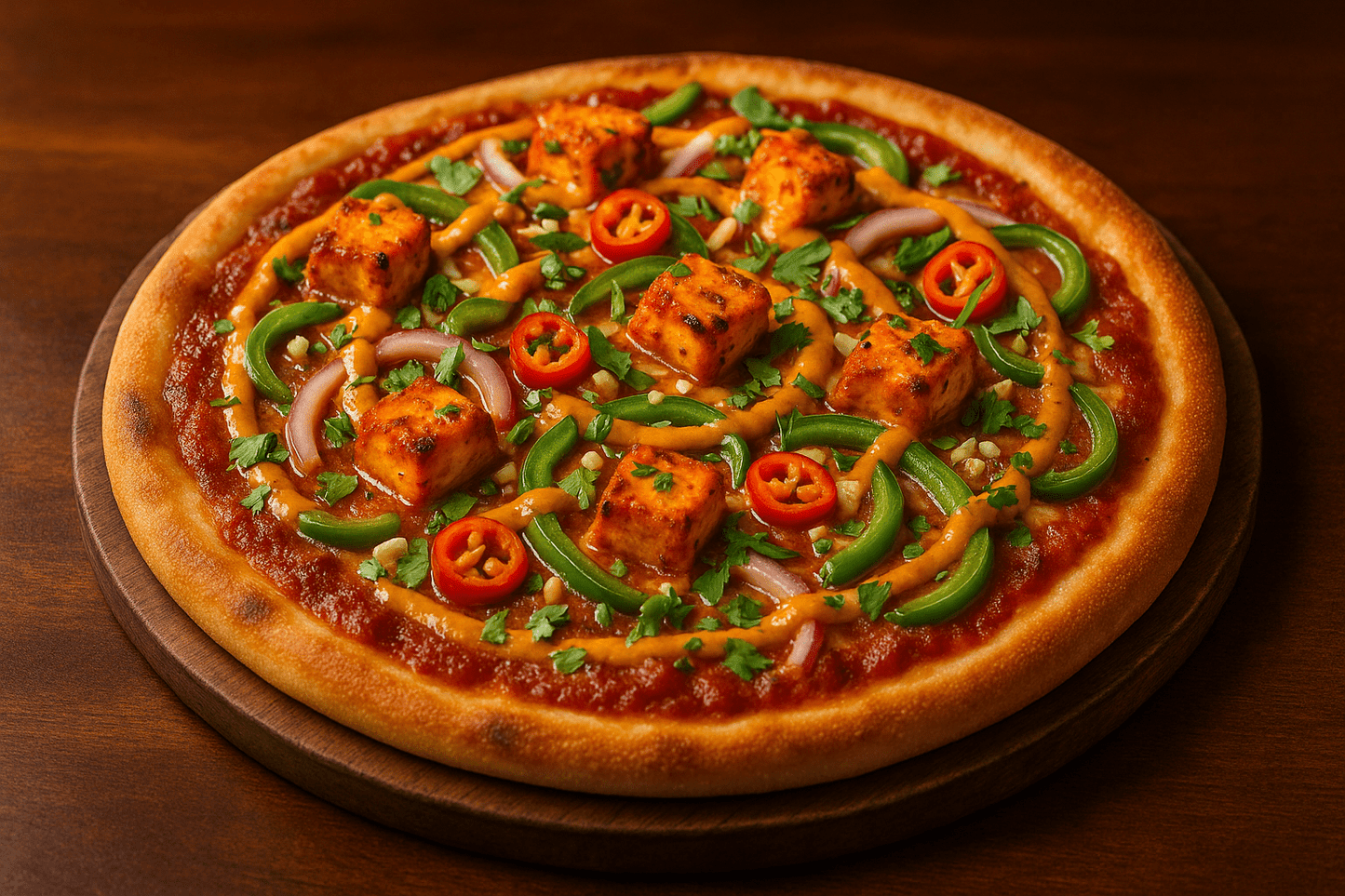 Chef's Special Pizza - Tandoori Paneer & Butter Chicken - City South Pizza