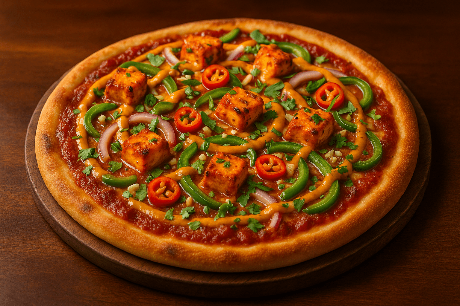 Chef's Special Pizza - Tandoori Paneer & Butter Chicken - City South Pizza