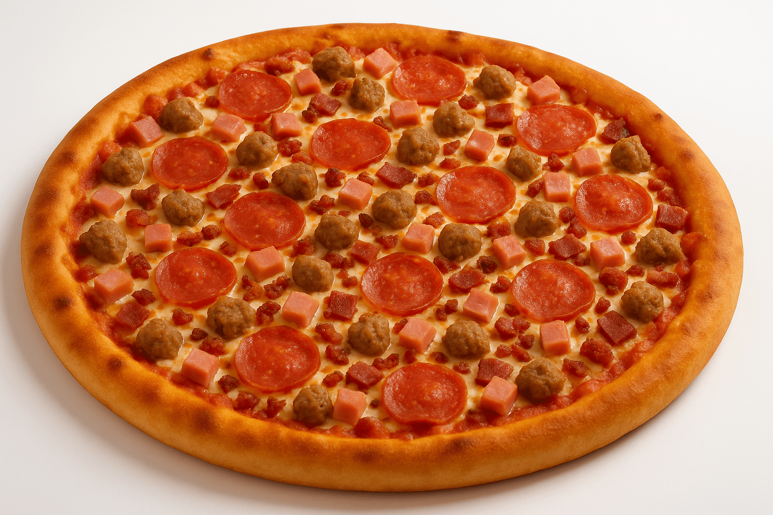 Meat Lover's Pizza - Pepperoni, Bacon, Sausage & Ham - City South Pizza