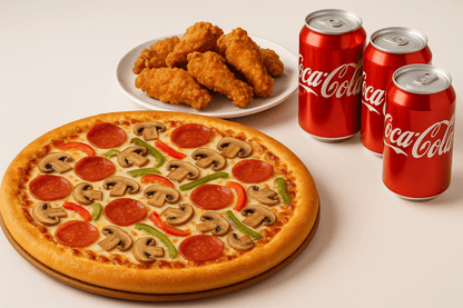 Single Pizza and Wings Combo - City South Pizza